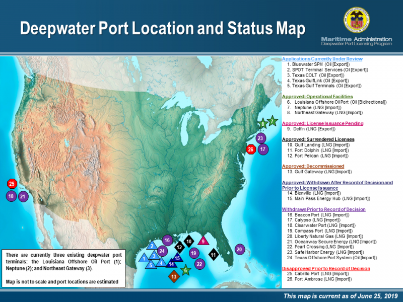 Deepwater Ports Map | MARAD